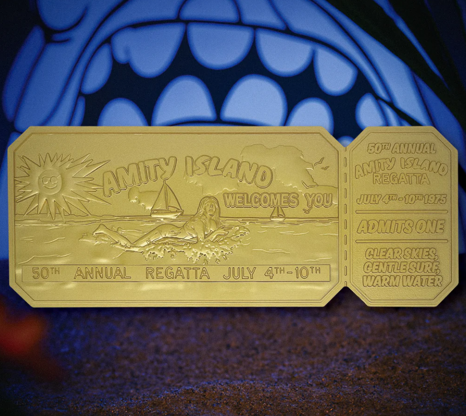 Jaws - Amity Regatta 24k Gold Plated Ticket