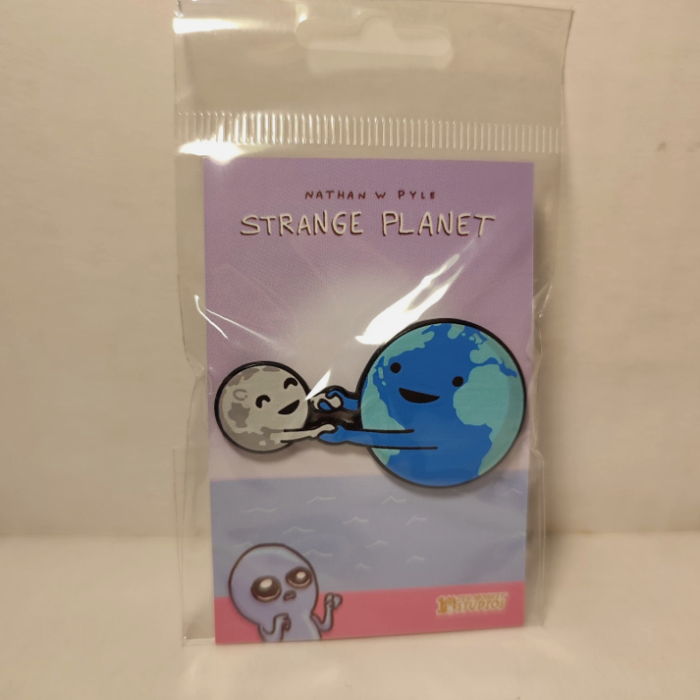 Strange Planet - Earth & Moon Enamel Pin