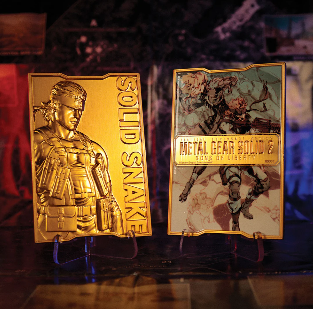 Metal Gear Solid - Solid Snake 24k Gold Plated Ingot