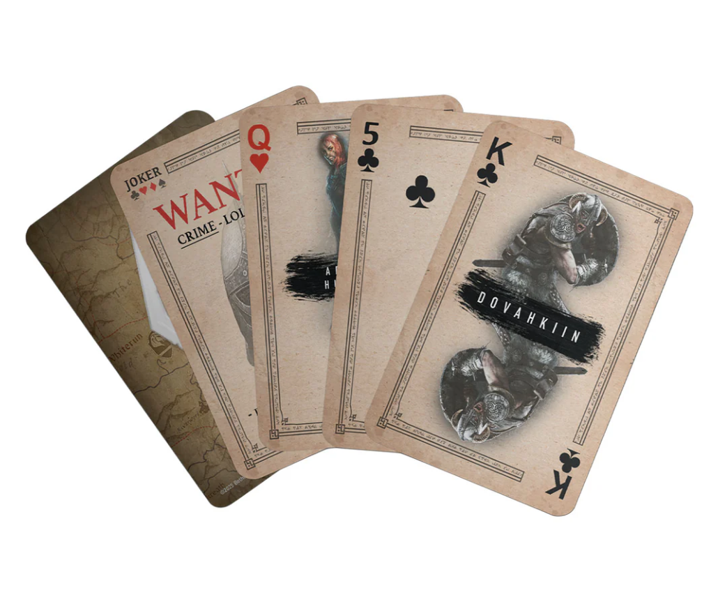 The Elder Scrolls Skyrim Playing Cards Unique Illustrations 54 Card Deck