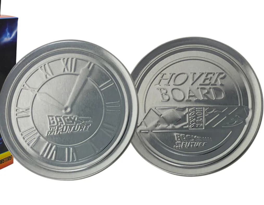 Back To The Future - Metal Coasters Non-Slip Cork Base