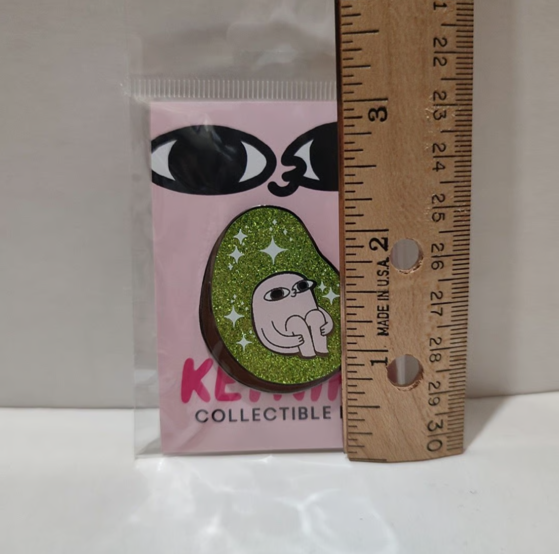 Ketnipz - Glitter Avacado Enamel Pin