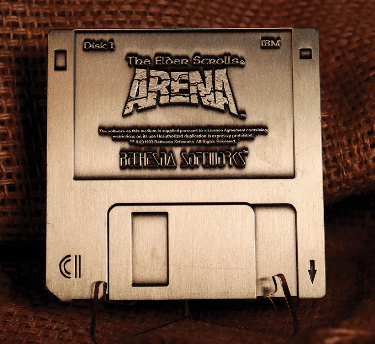 The Elder Scrolls Arena - Commemorative Floppy Disk Metal Replica