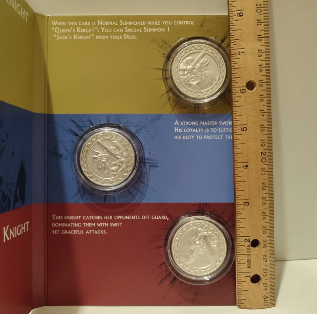 Yu-Gi-Oh! - Knights Album Set of 3 .999 Silver Plated Coins