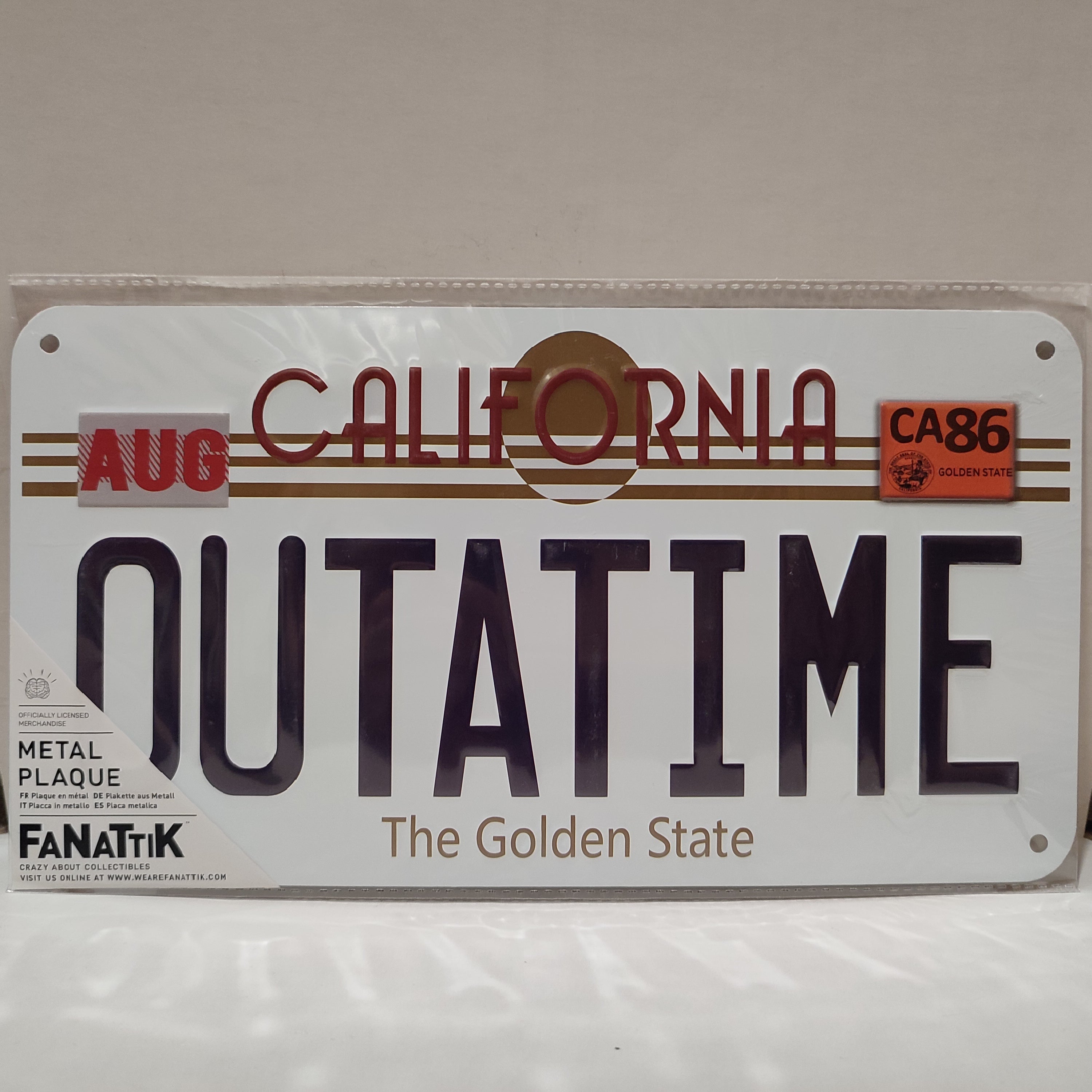 Back To The Future - License Plate Metal Sign