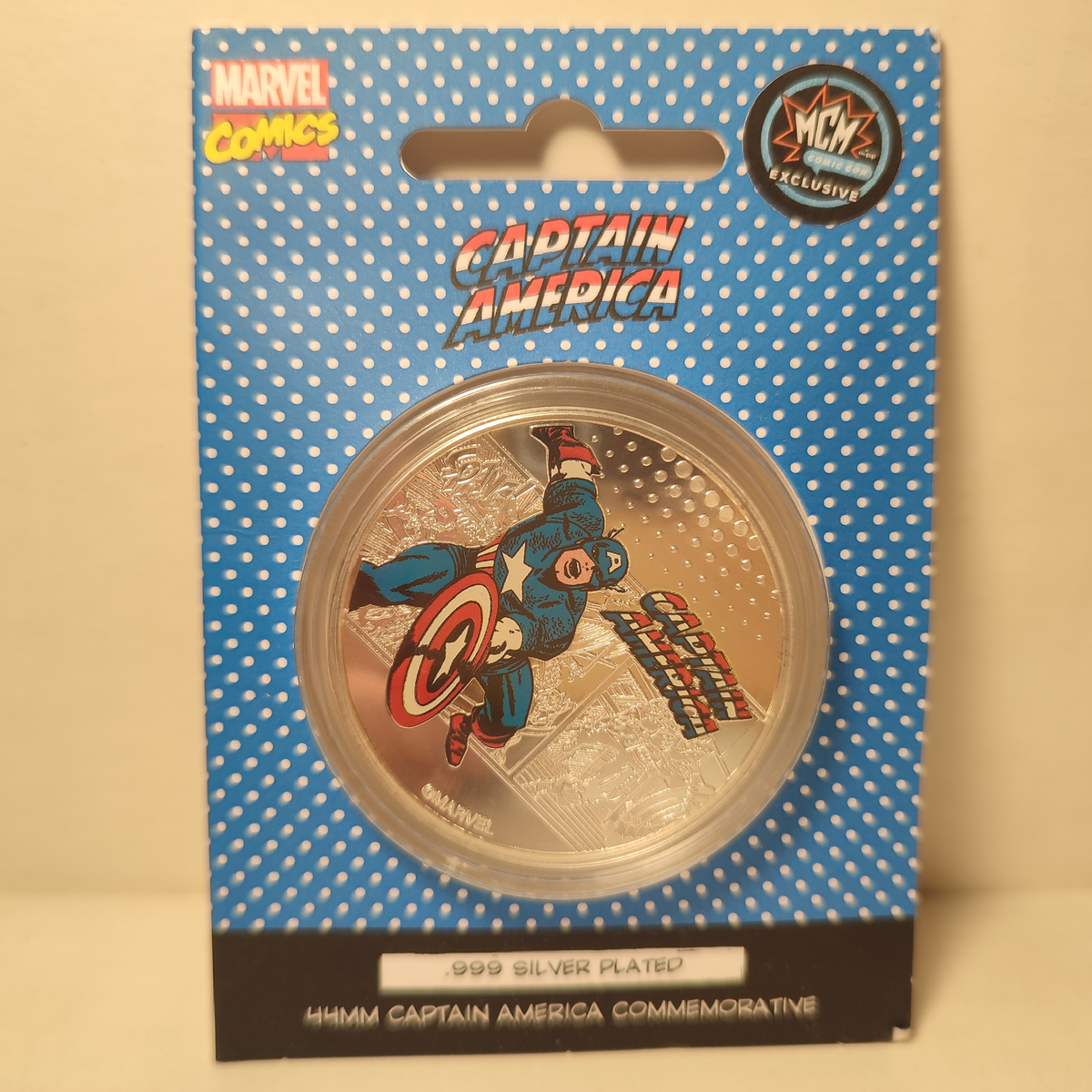 Marvel - Captain America .999 Silver Plated Coin