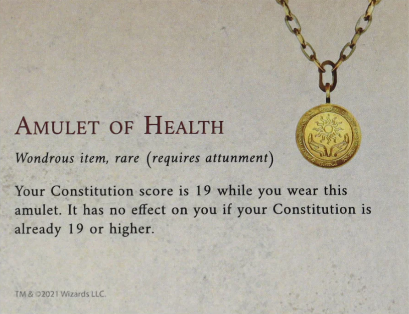 Dungeons & Dragons - Amulet Of Health Medallion
