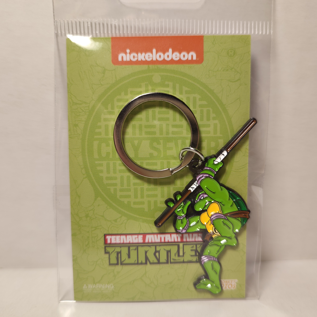TMNT - Leaping Donatello Metal Keychain