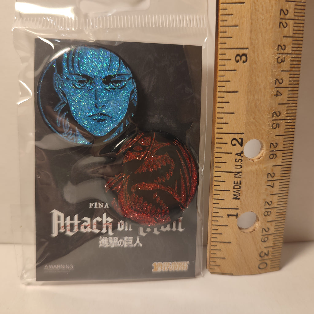 Attack On Titan - Eren Yeager & Attack Titan Pin Set