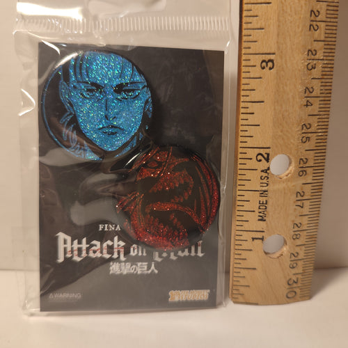 Attack On Titan - Eren Yeager & Attack Titan Pin Set