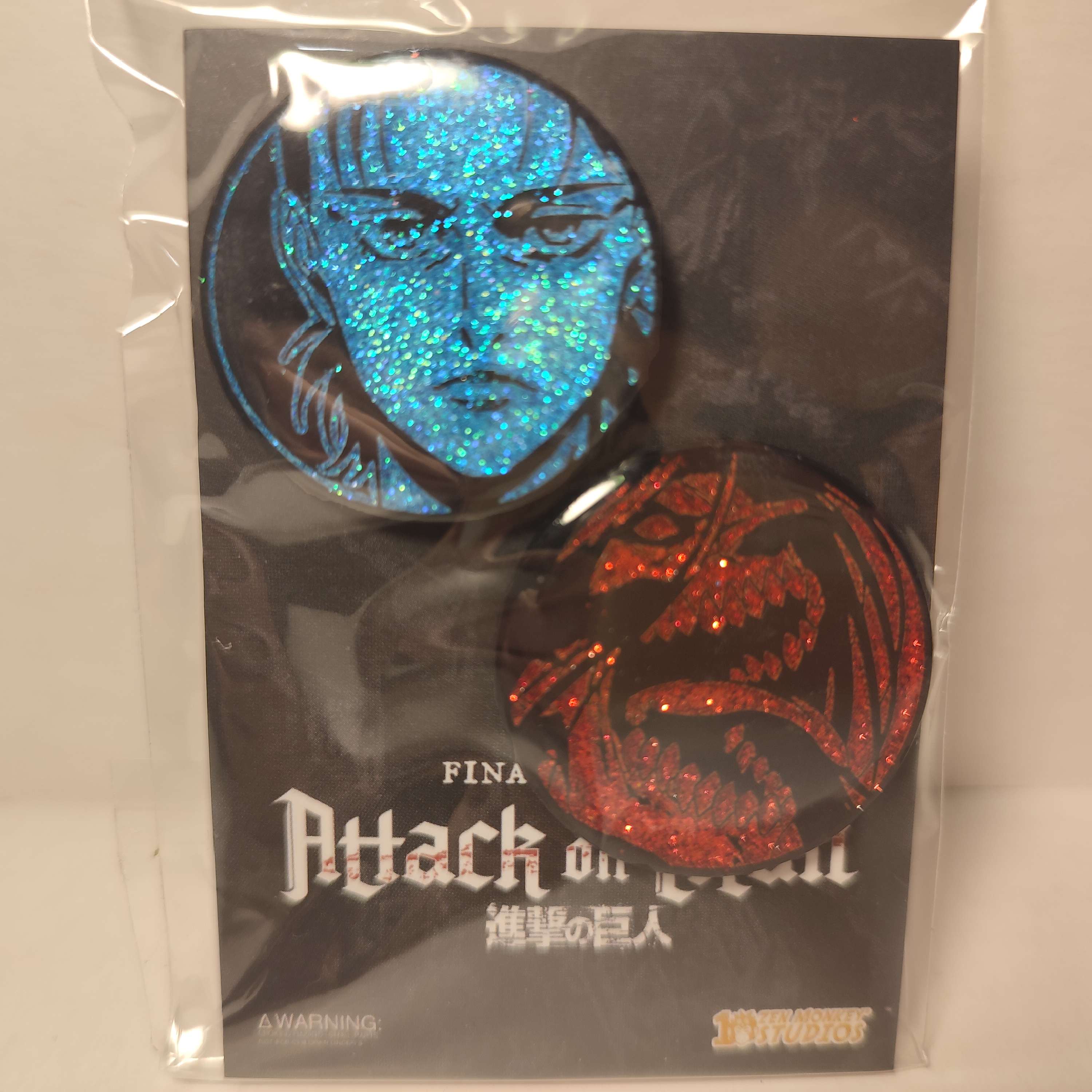 Attack On Titan - Eren Yeager & Attack Titan Pin Set