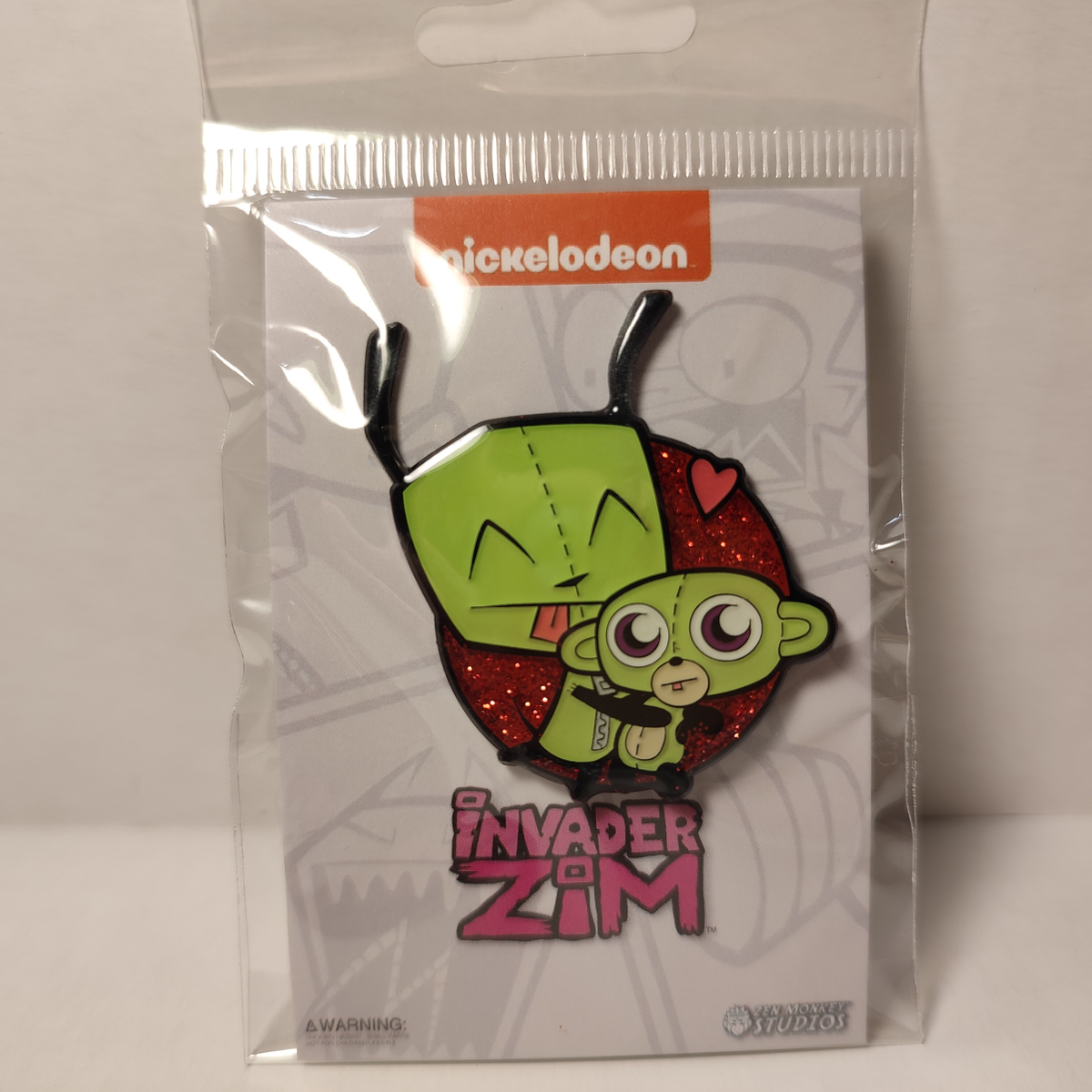 Invader Zim - Gir Hugging Teddy Enamel Pin