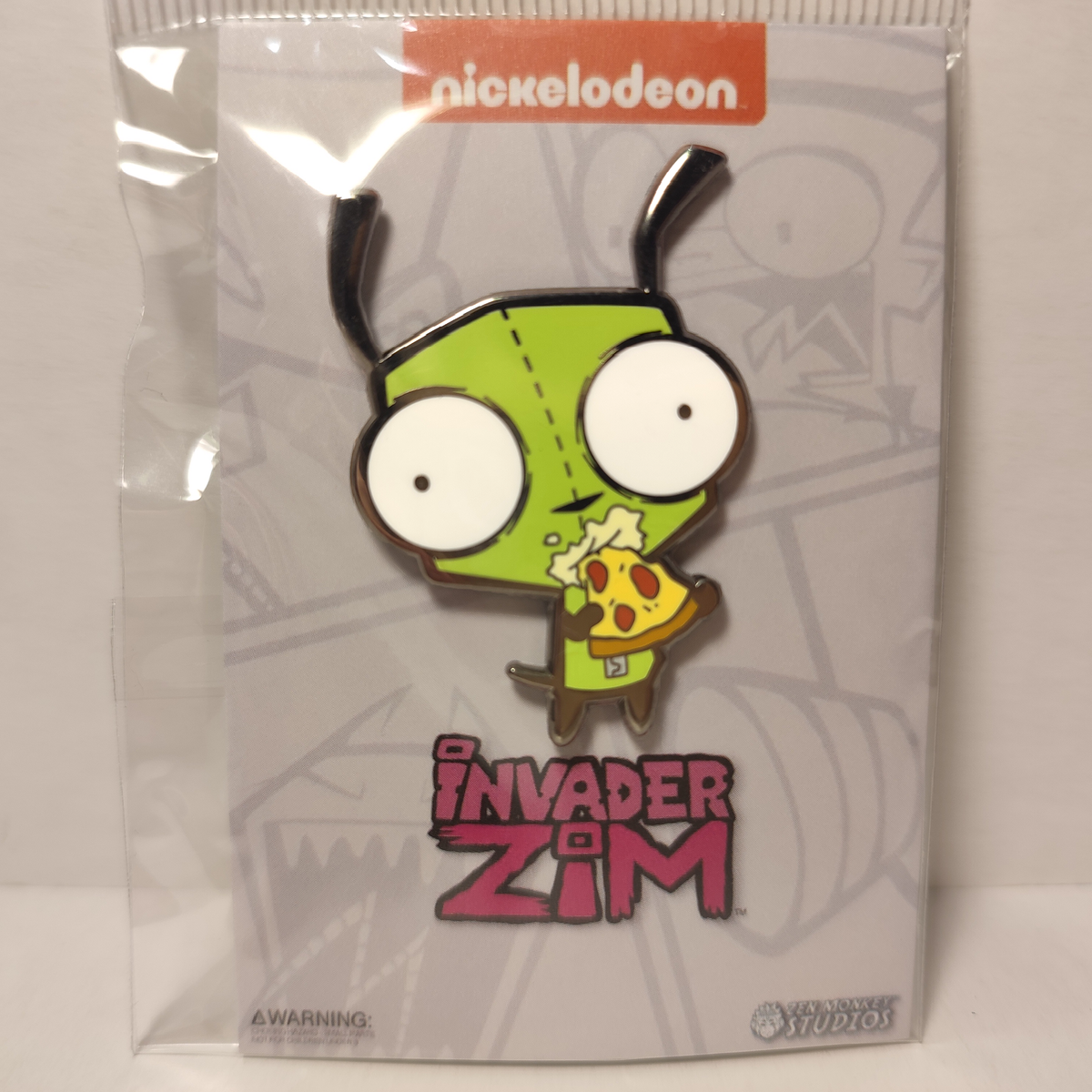Invader Zim - Gir Eating Pizza Pin