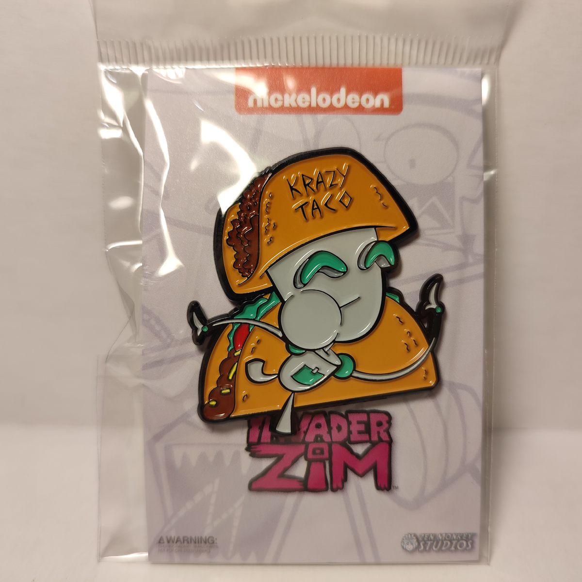 Invader Zim - Gir Krazy Taco Enamel Pin