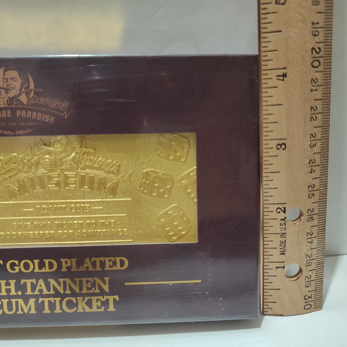 Back To The Future - Biff Tannen Musuem Ticket 24k Gold Plated