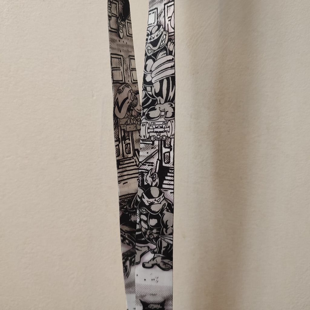 TMNT - Black & White Lanyard