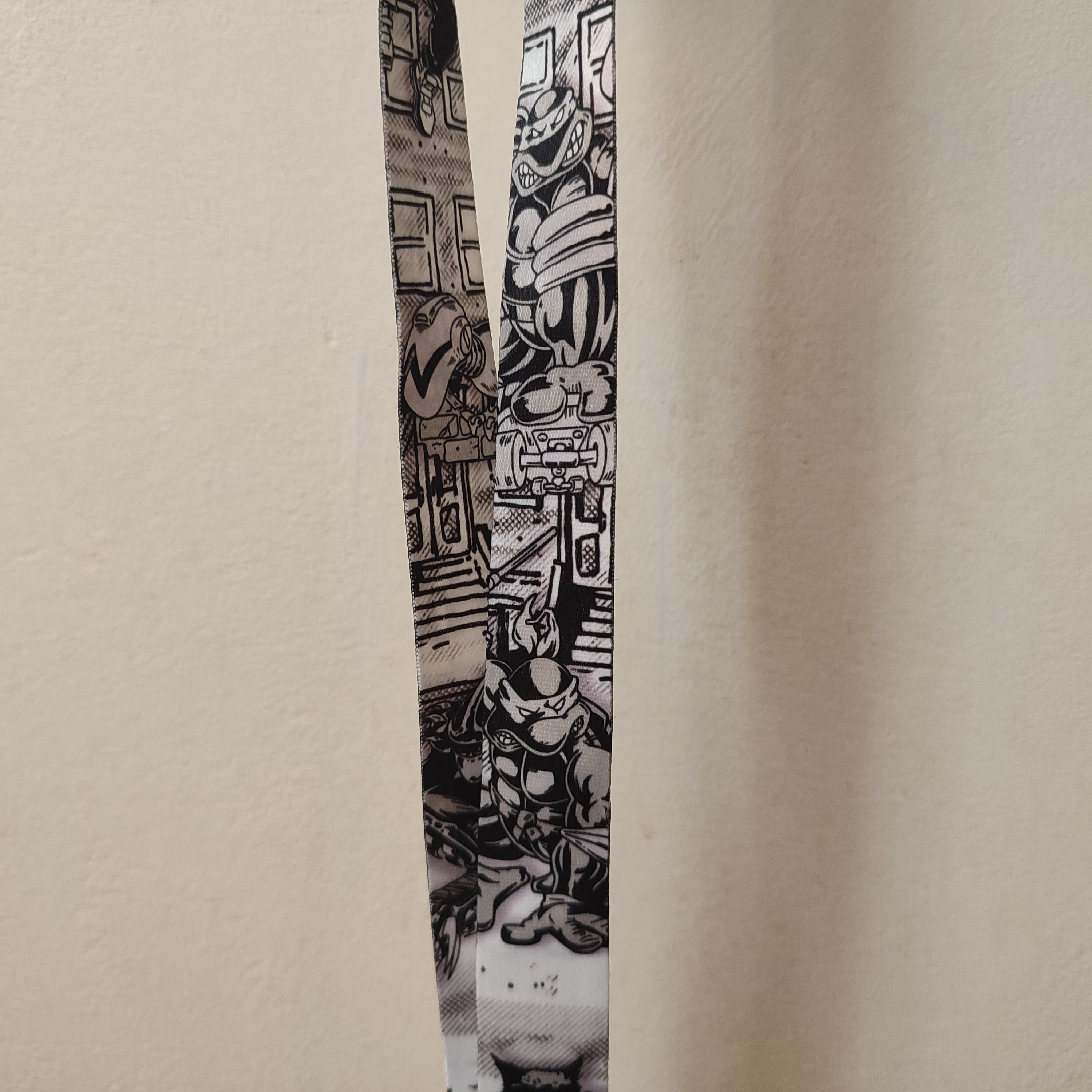 TMNT - Black & White Lanyard
