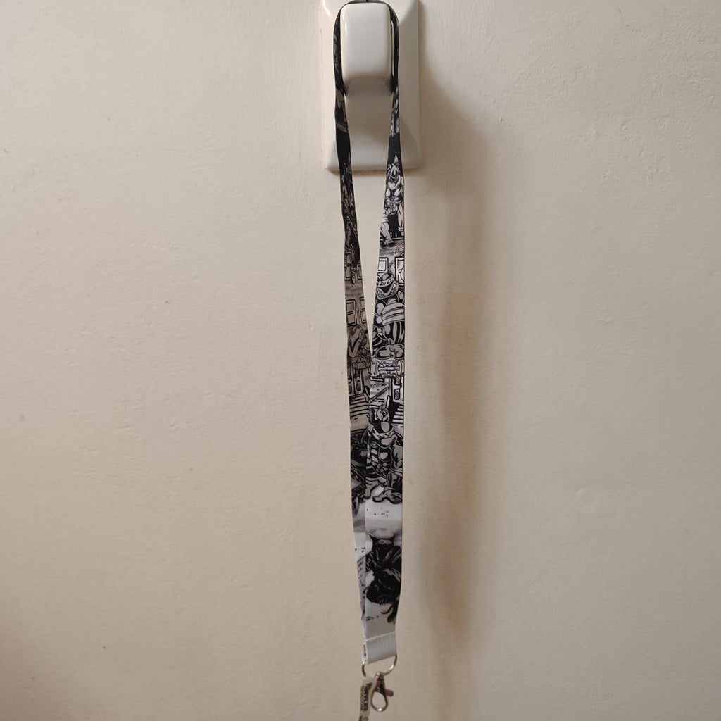 TMNT - Black & White Lanyard