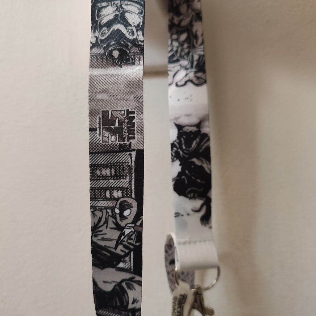 TMNT - Black & White Lanyard