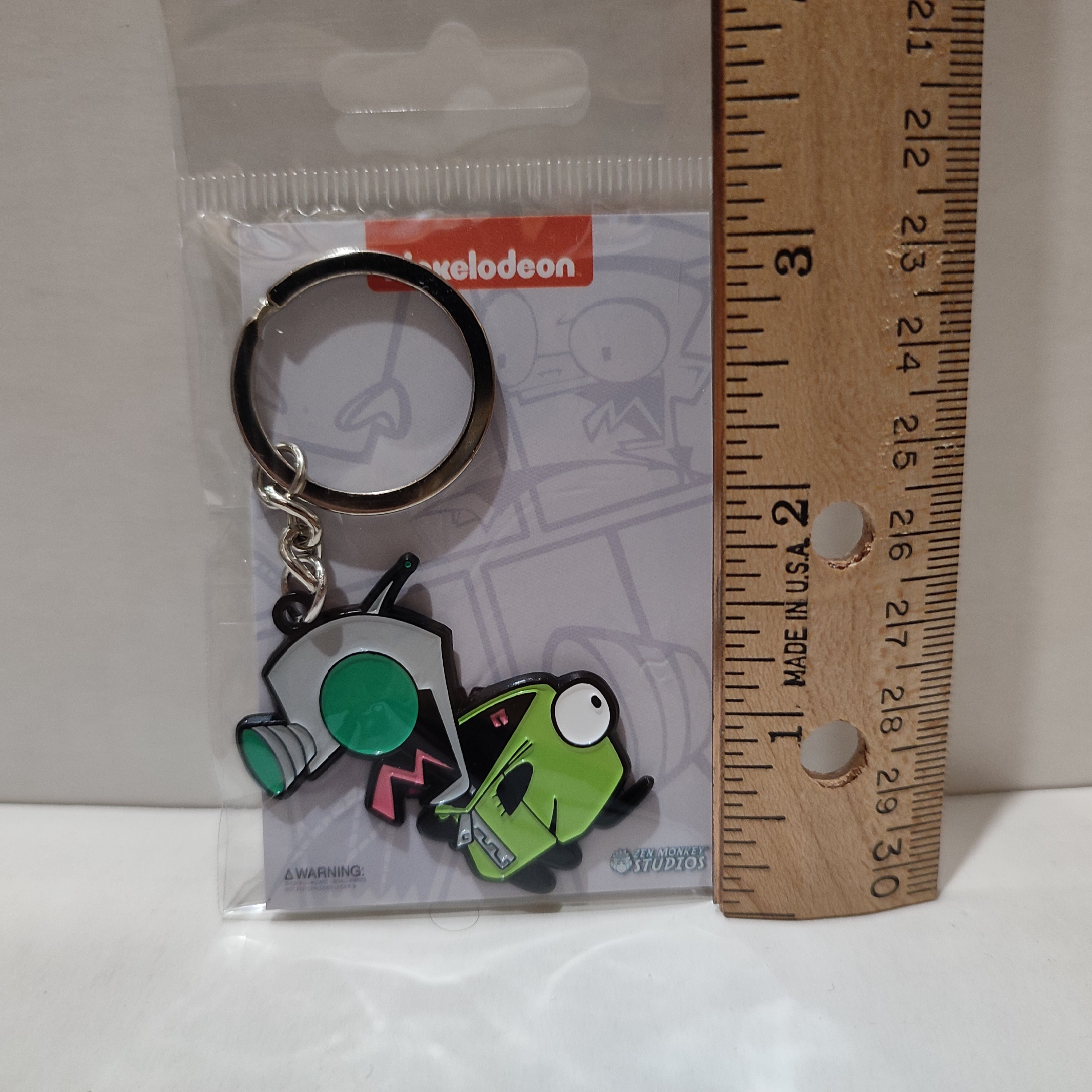 Invader Zim Gir In Dog Suit Keychain Official Cartoon Collectible Metal Keyring