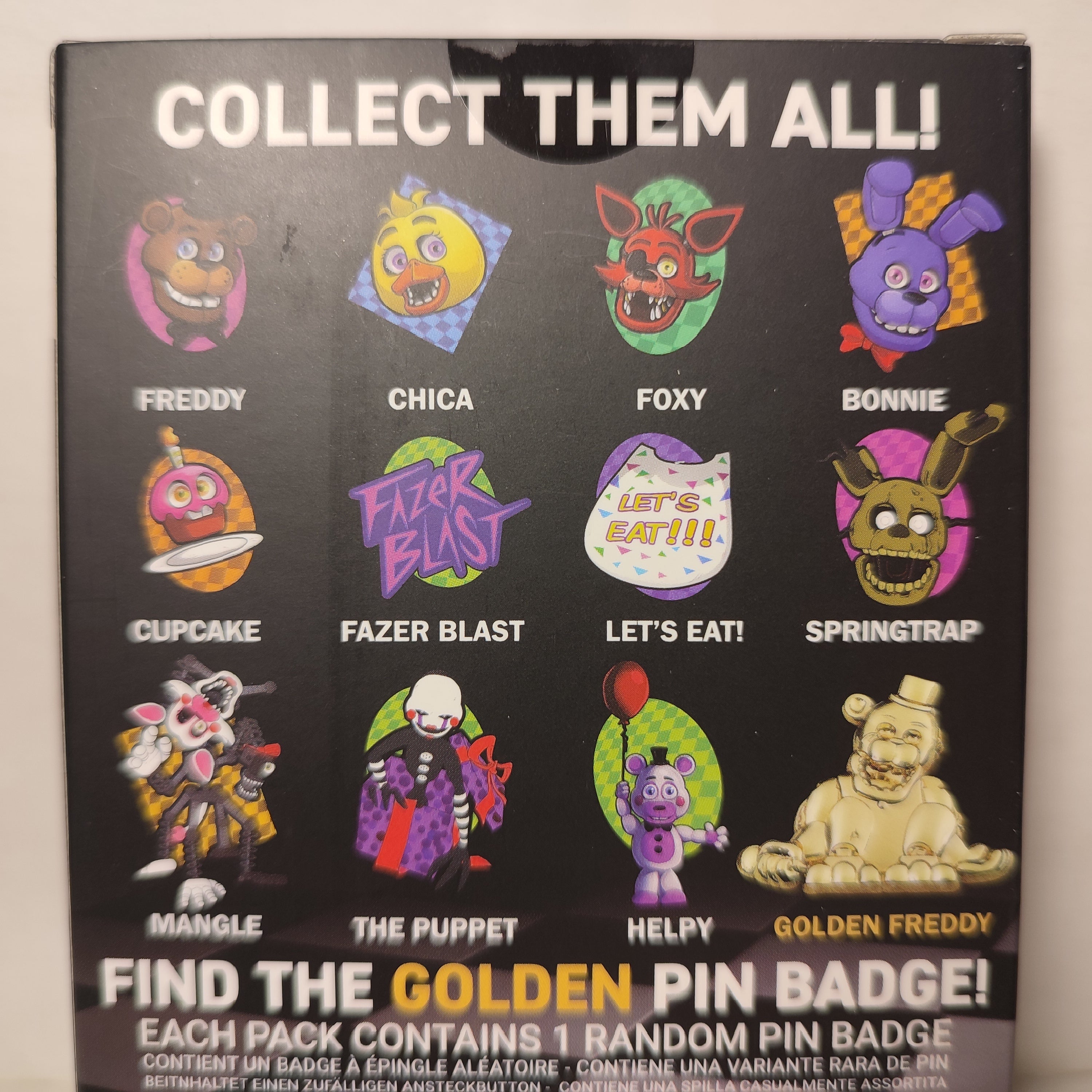 Five Nights At Freddy's - Mystery Pin Badge Series box (1 random pin)