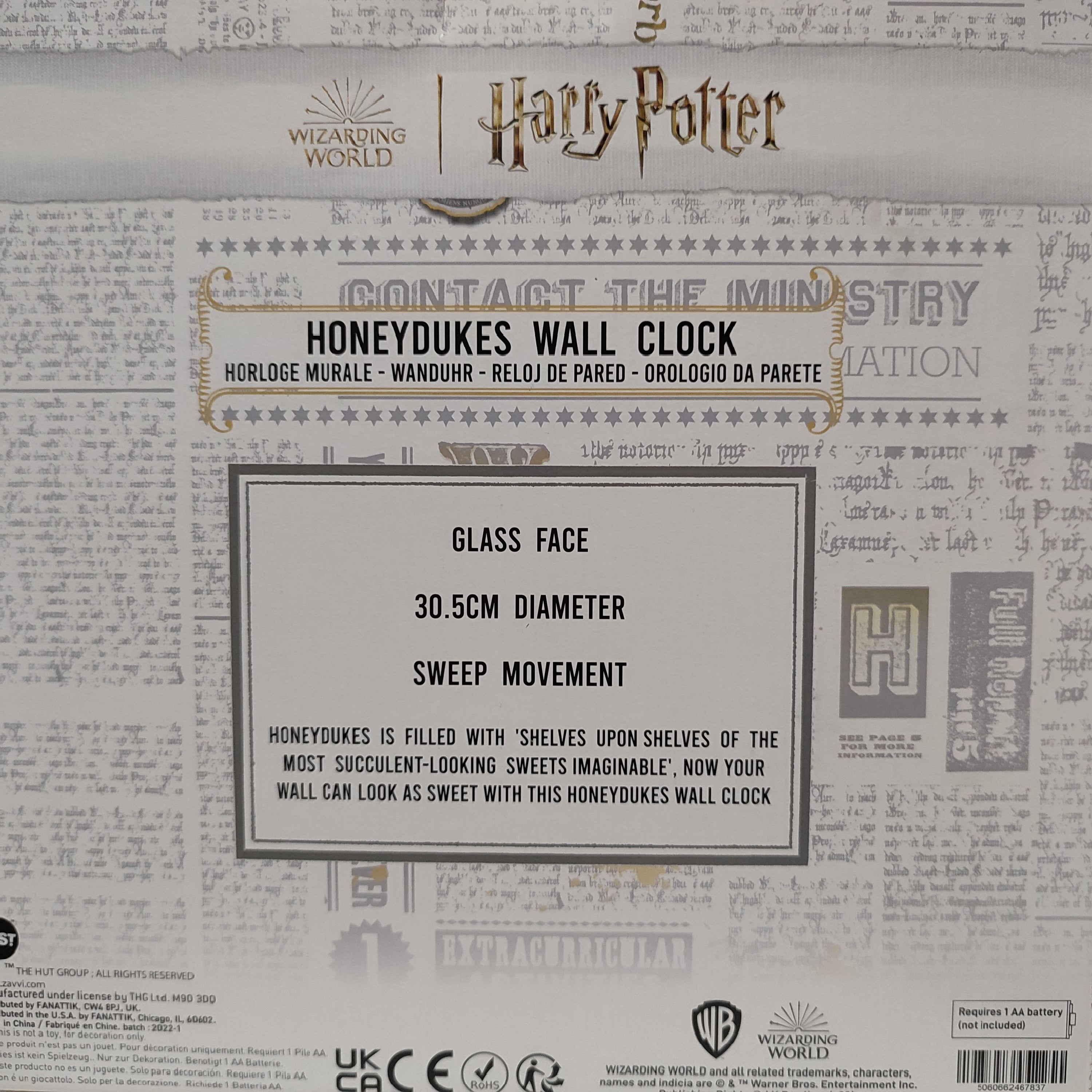Harry Potter - Honeydukes Wall Clock