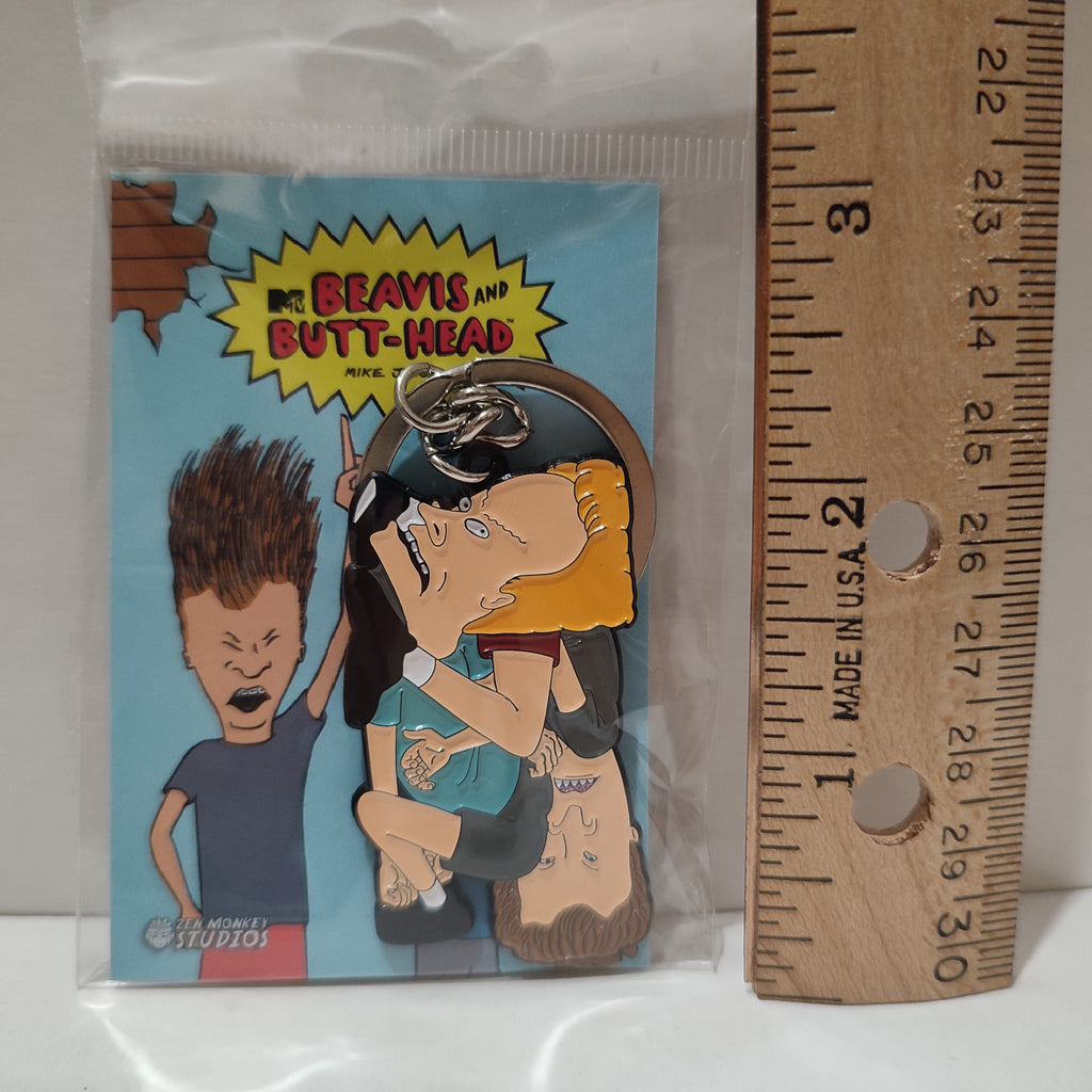Beavis and Butthead In A Box Keychain Official Cartoon Collectible Metal Keyring