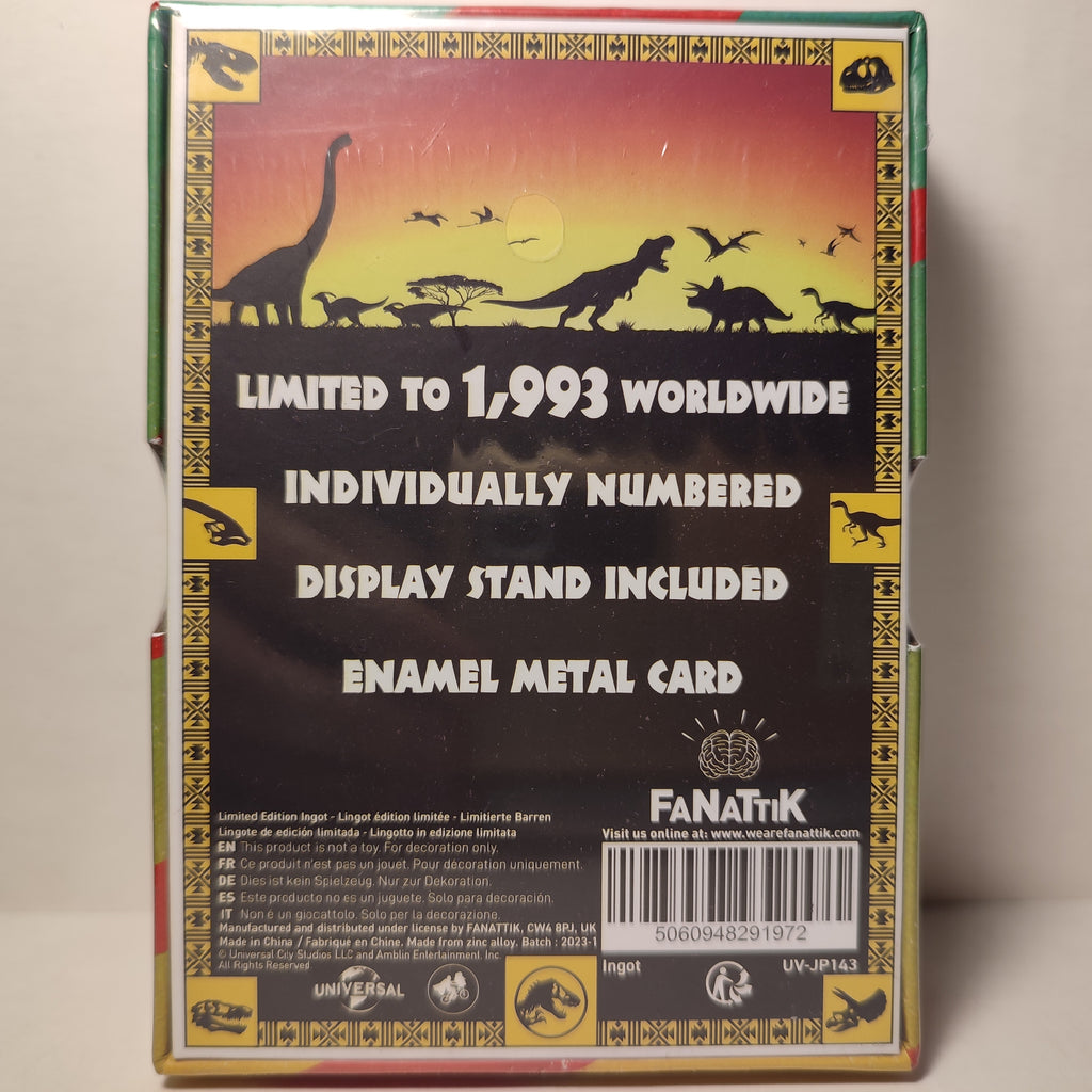 Jurassic Park - Vehicle I.D. Card Ingot
