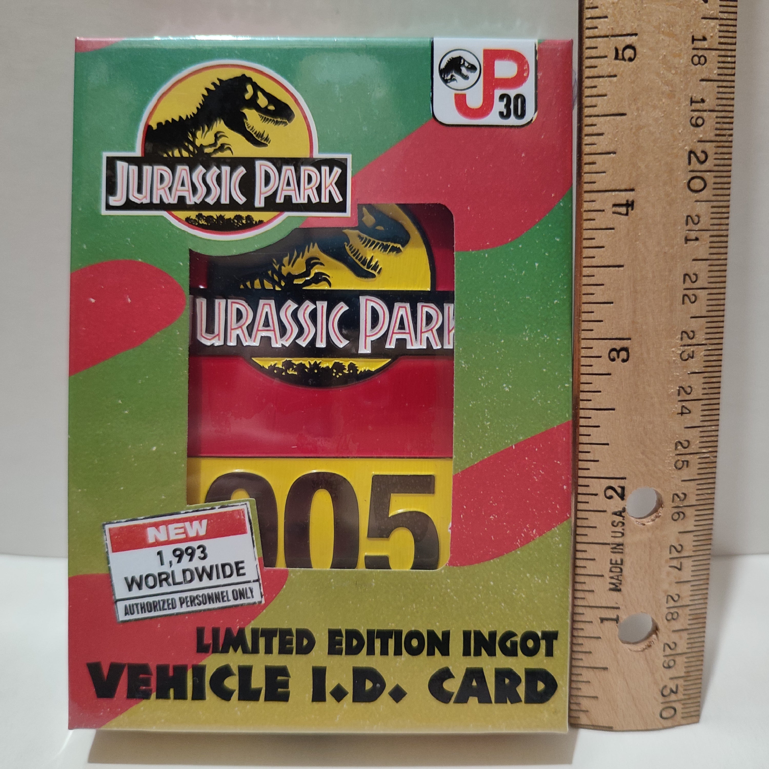 Jurassic Park - Vehicle I.D. Card Ingot