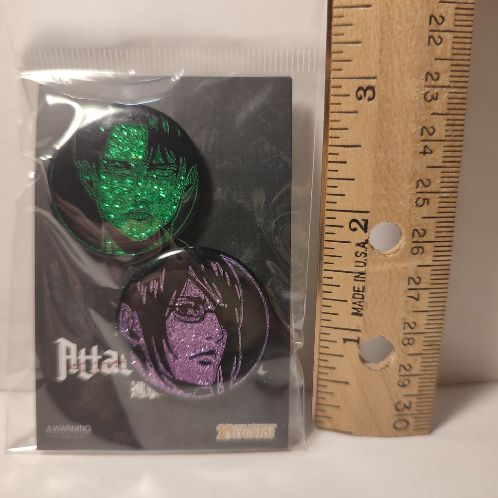 Attack On Titan - Levi & Hange Pin Set