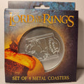 Lord Of The Rings - Metal Coasters Non-Slip Cork Base