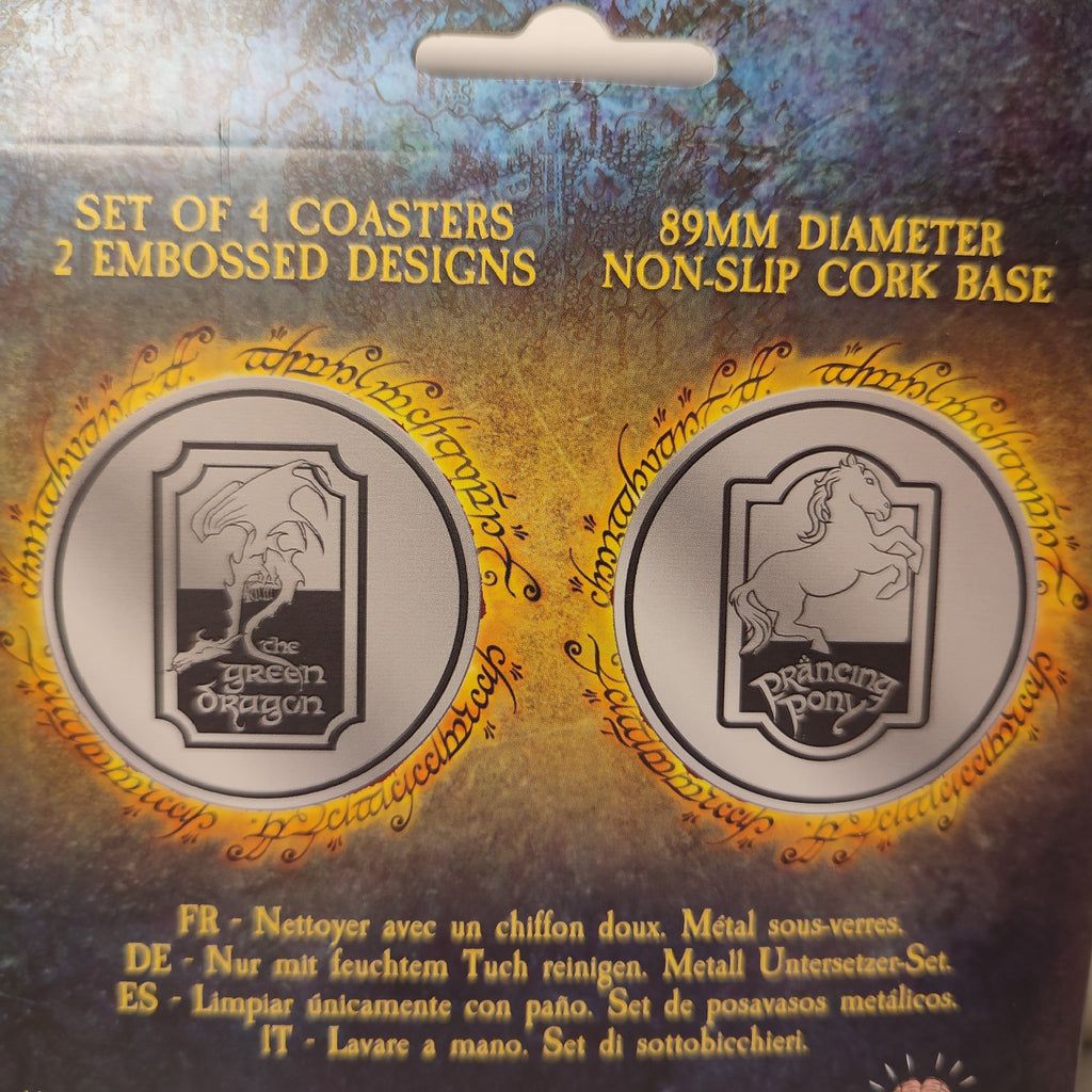 Lord Of The Rings - Metal Coasters Non-Slip Cork Base