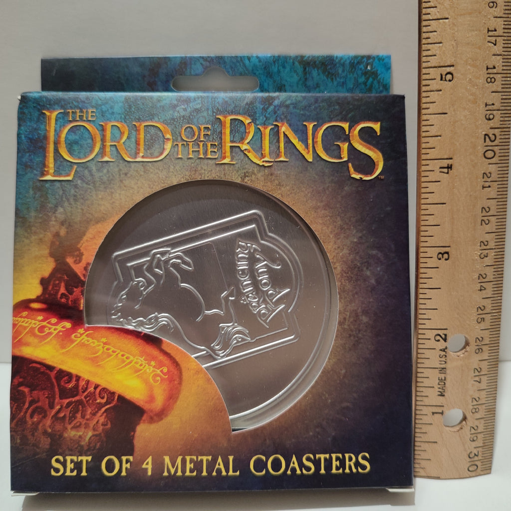 Lord Of The Rings - Metal Coasters Non-Slip Cork Base