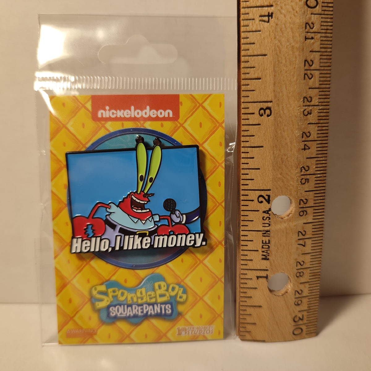 Spongebob Squarepants - Mr. Krabs Hello I Like Money Enamel Pin