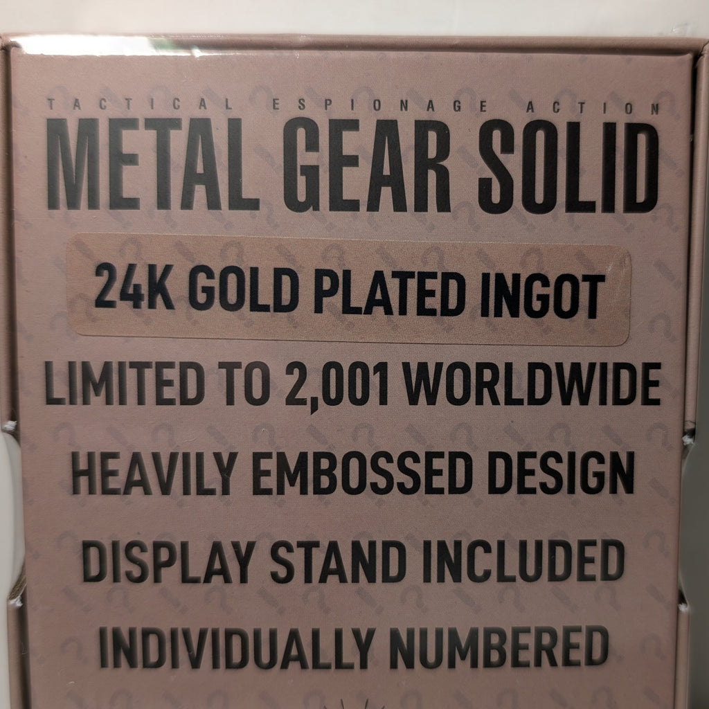Metal Gear Solid - Raiden 24k Gold Plated Ingot
