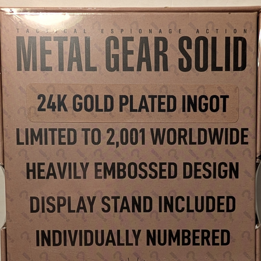 Metal Gear Solid - Solid Snake 24k Gold Plated Ingot