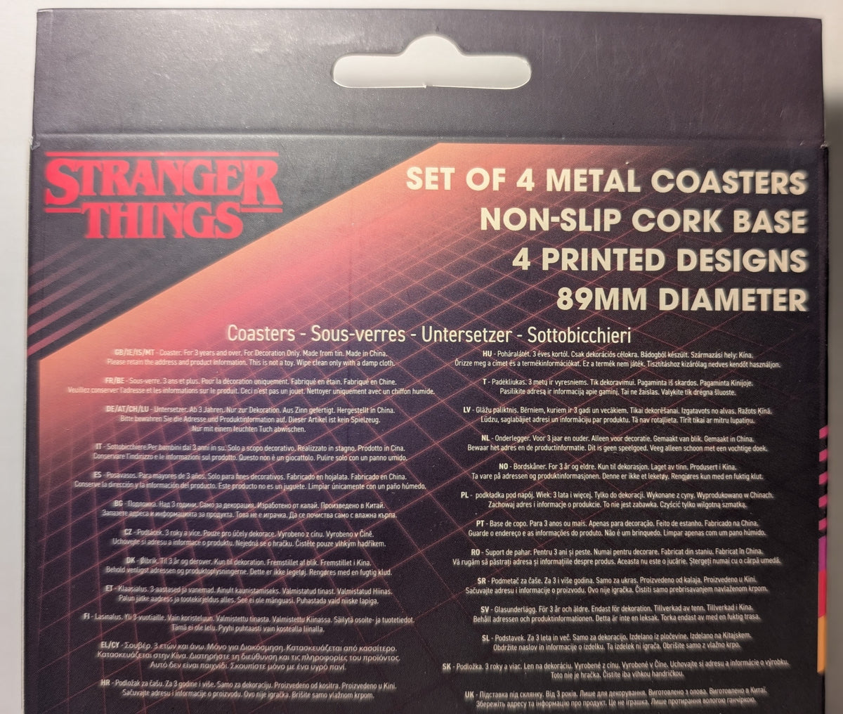 Stranger Things - Metal Coasters Set Of 4