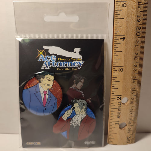 Ace Attorney - Miles Edgeworth Winning Pin Set