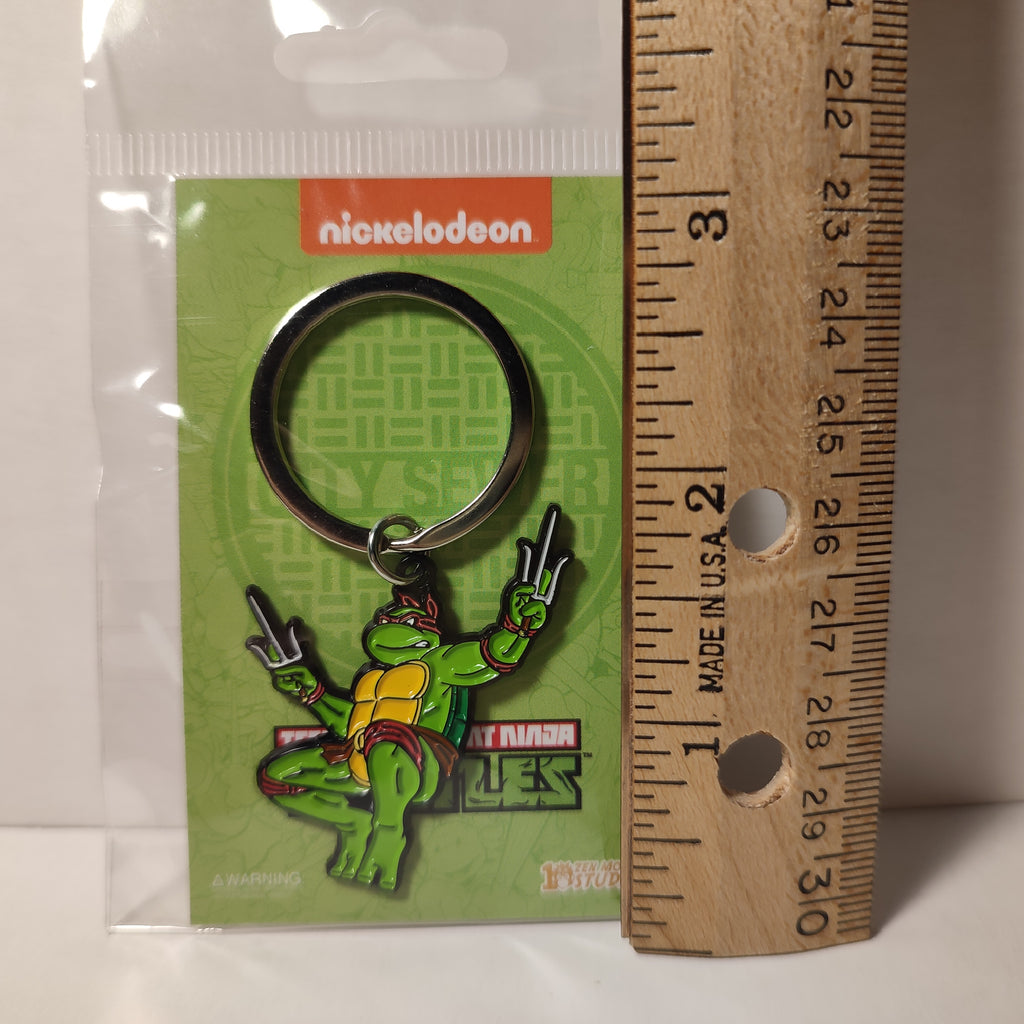 TMNT - Raphael Leaping Metal Keychain