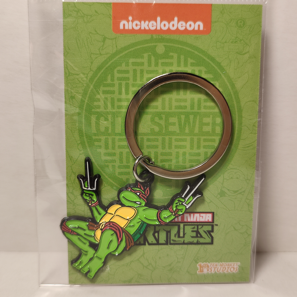 TMNT - Raphael Leaping Metal Keychain
