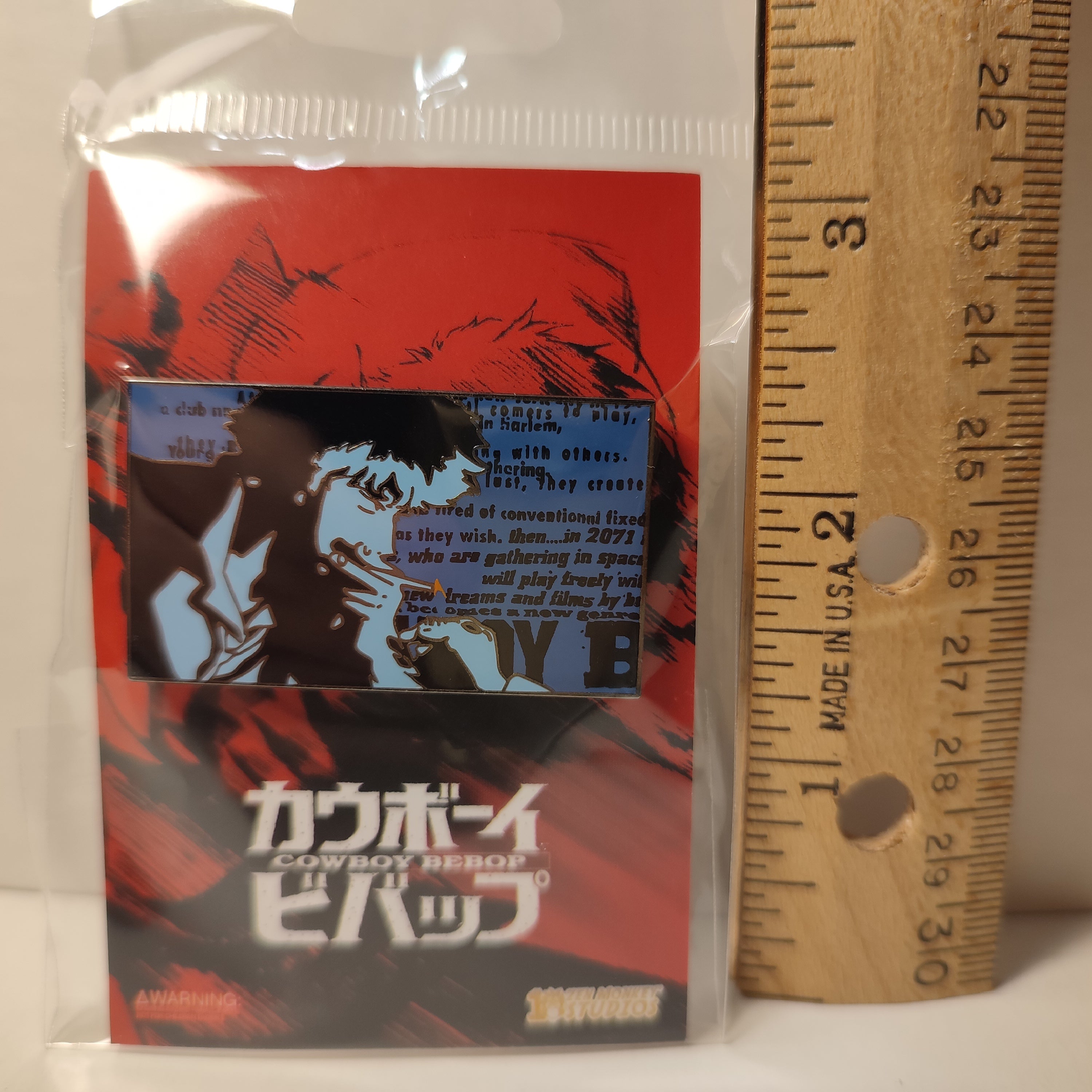 Cowboy Bebop - Spike Spiegel Blue Panel Pin