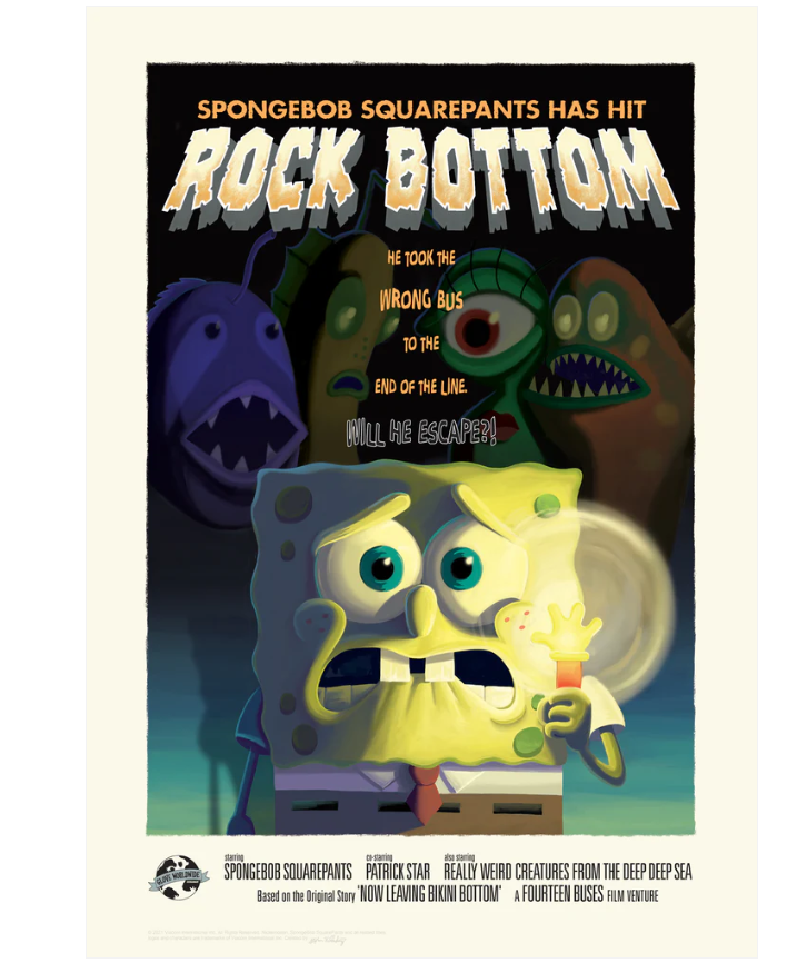 Spongebob Squarepants - Rock Bottom Limited Edition Art Print