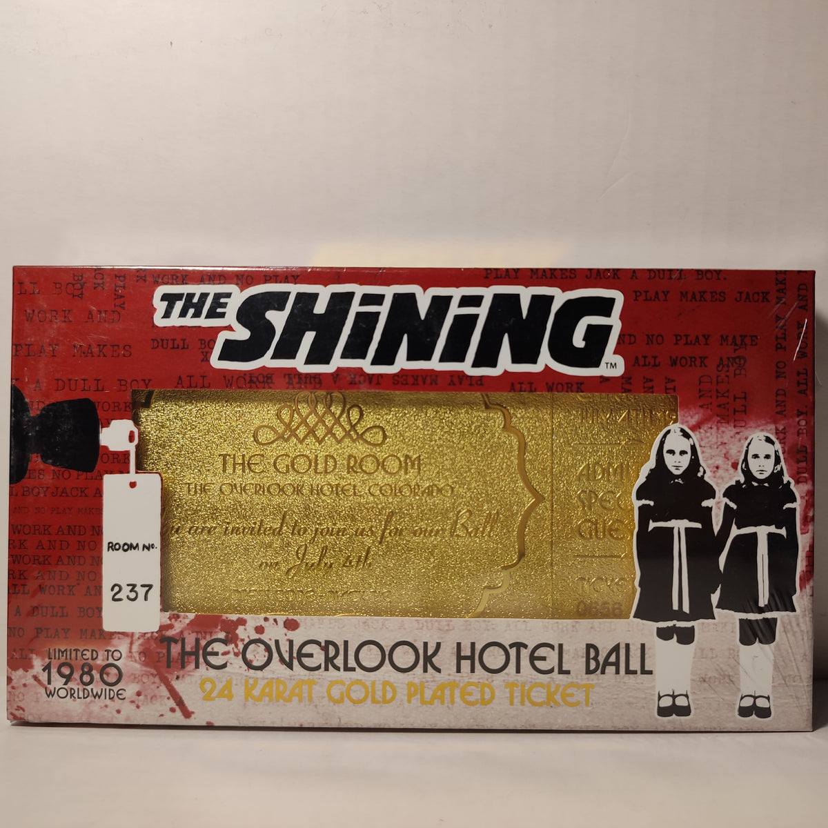 The Shining - Overlook Hotel Ball Ticket 24k Gold Plated