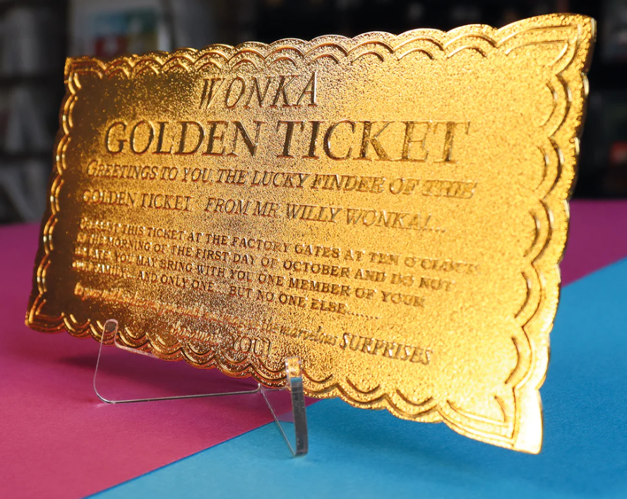 Willy Wonka - Golden Metal Ticket